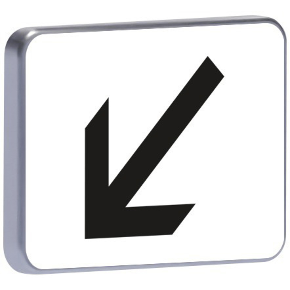 Panneau permanent M3a2 flèche en bas à gauche 350x250 c1 TALIAPLAST - 525521