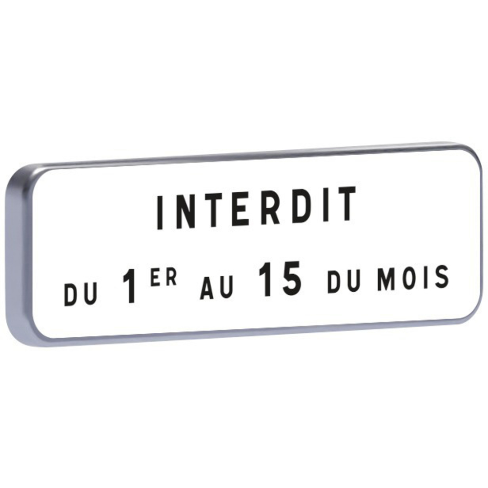 M6b1-500X150-Classe 1-Interdit du 1er au 15 du mois TALIAPLAST - 525528