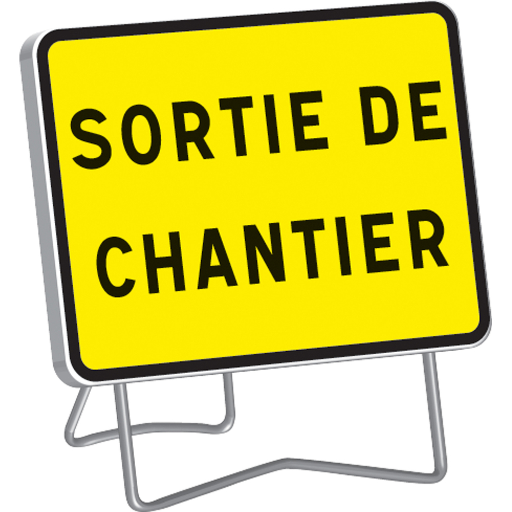 Panneau KC1 ' SORTIE DE CHANTIER ' classe T1 + PIED - TALIAPLAST - 525617
