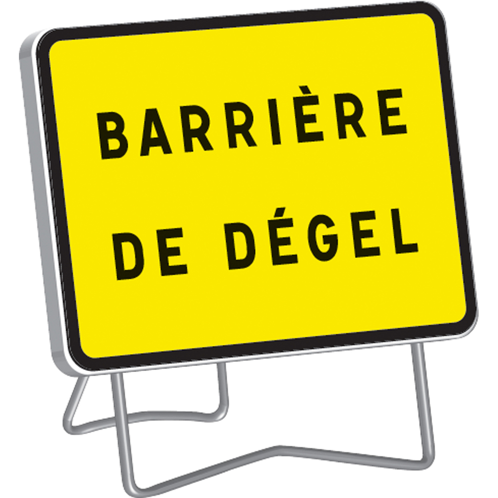 Panneau KC1 ' BARRIERE DE DEGEL ' classe T1 + PIED - TALIAPLAST - 525619