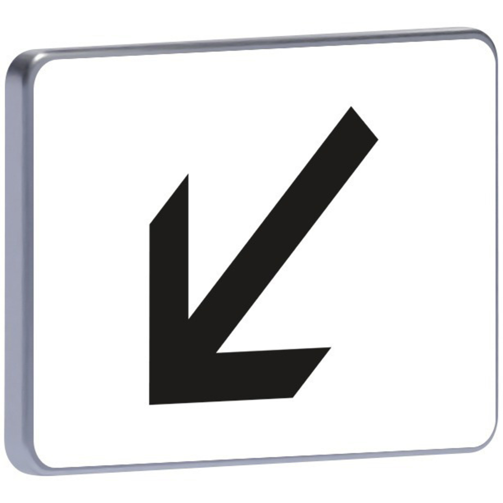 Panneau permanent M3a2 flèche en bas à gauche 500x350 c1 TALIAPLAST - 525823