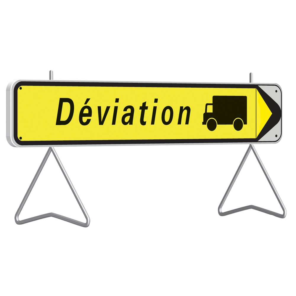 Panneau de déviation temporaire TALIAPLAST TALIAPLAS KD22B classe T1 - 526022