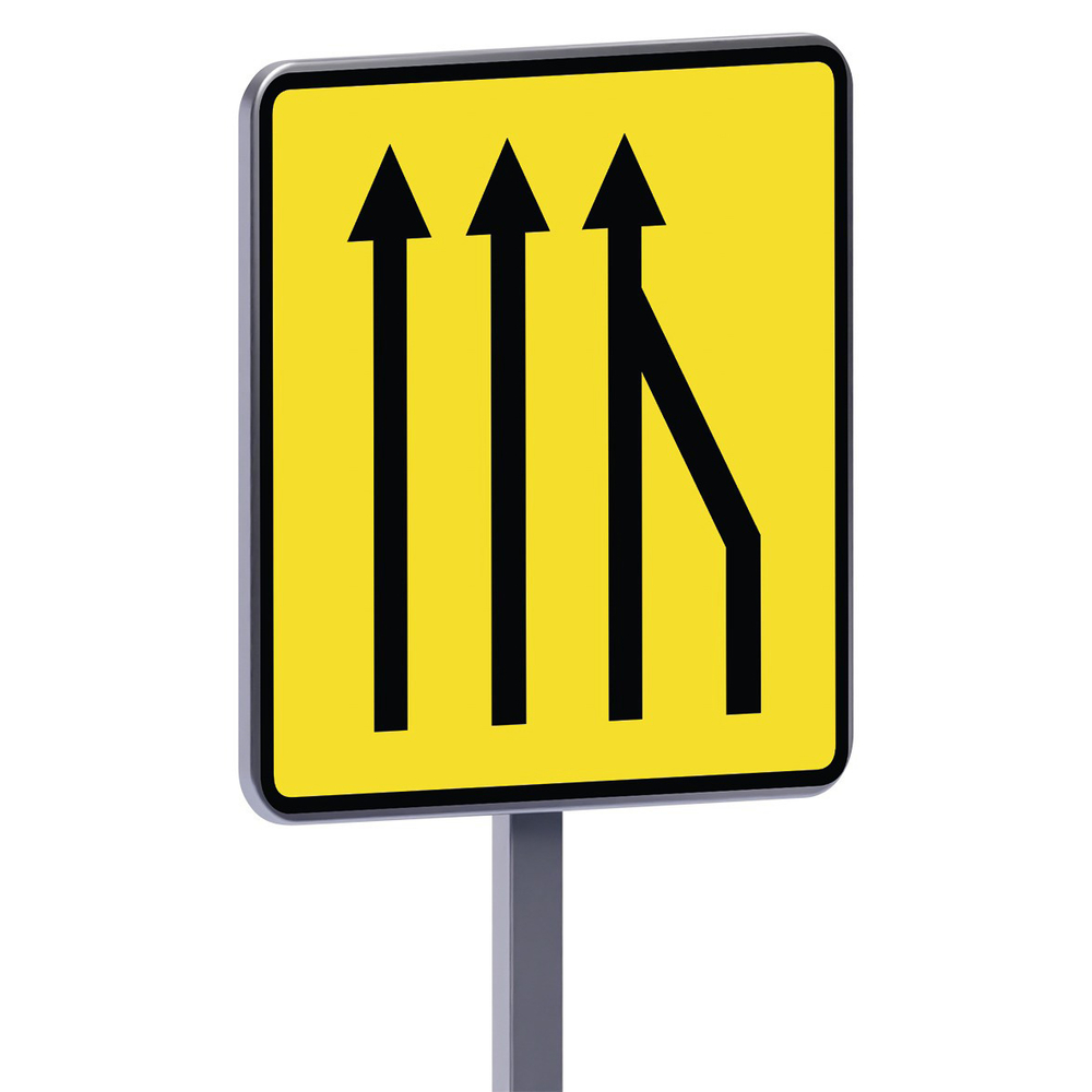 Panneau temporaire Kd10a ex.6 changement de trajectoire 900x900 c2 TALIAPLAST - 526306