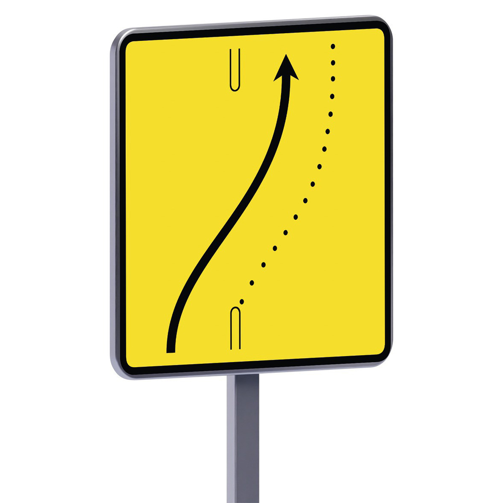 Panneau temporaire Kd8 ex.4 changement de trajectoire 900x900 c2 TALIAPLAST - 526324