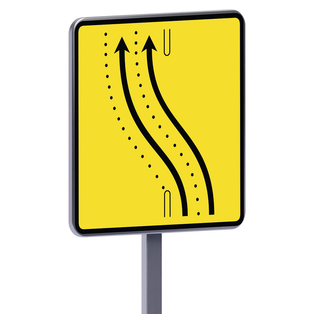 Panneau temporaire Kd8 ex.5g changement de trajectoire 900x900 c2 TALIAPLAST - 526329