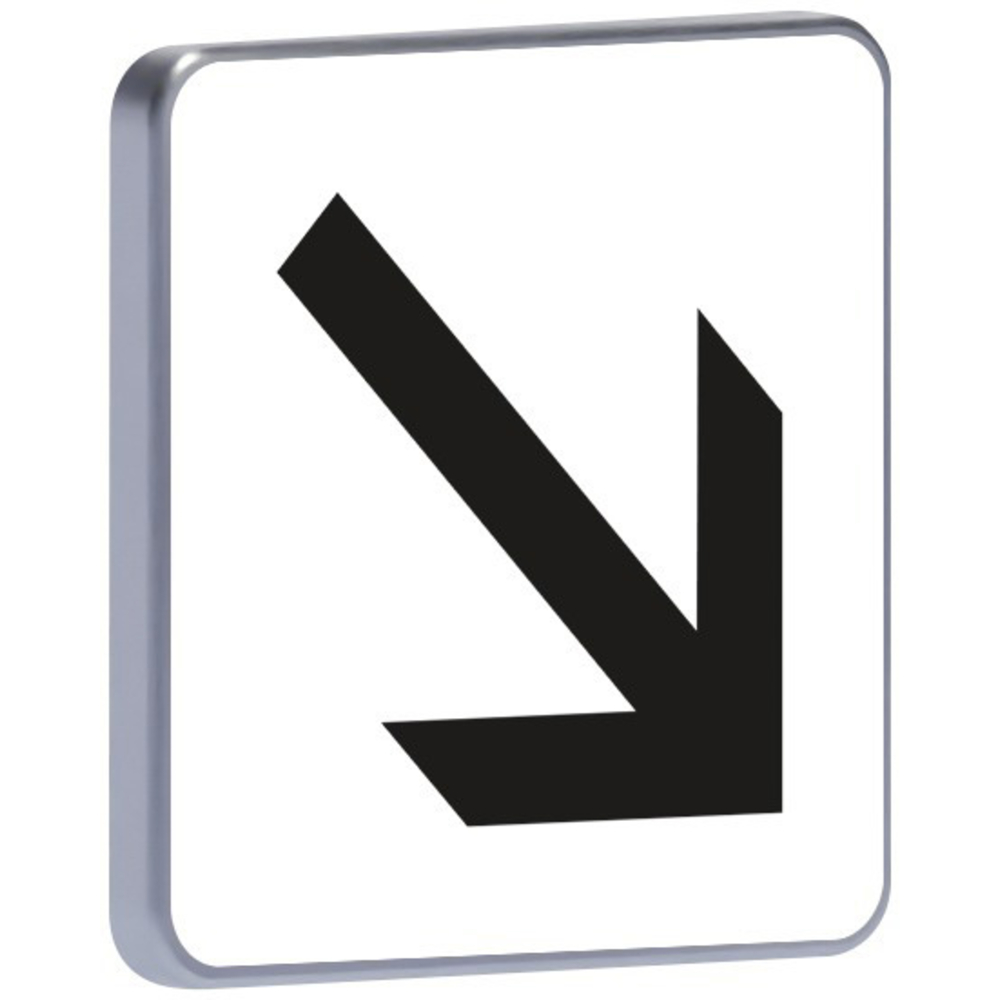 Panneau permanent M3a1 flèche en bas à droite 350x350 c2 TALIAPLAST - 527646