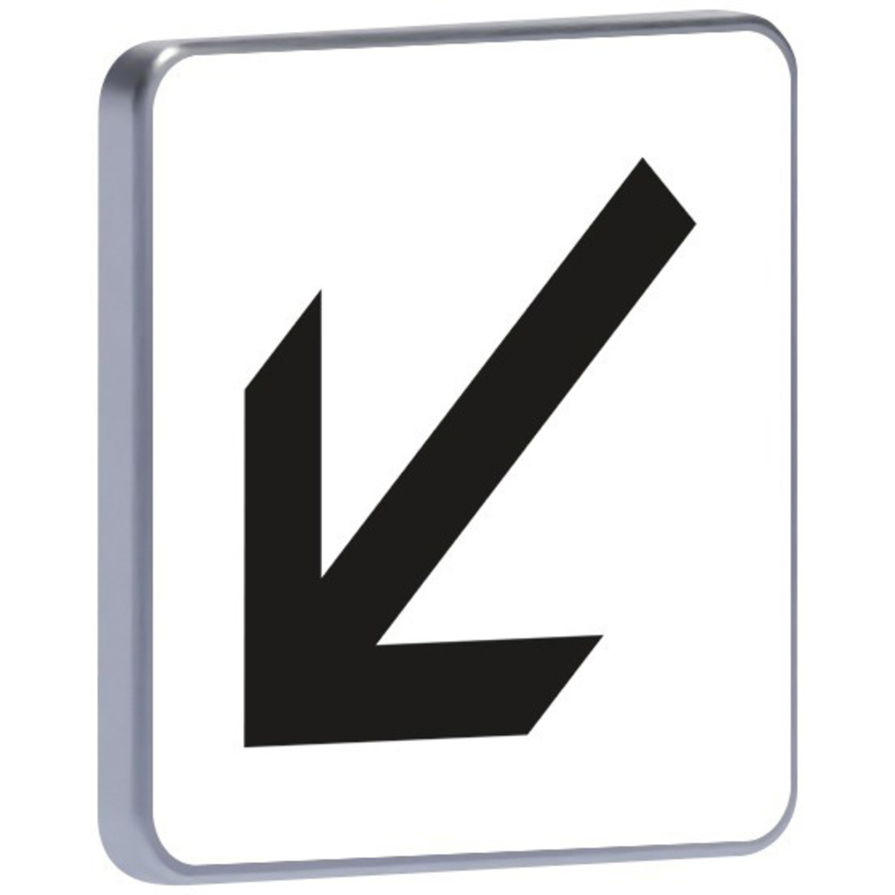 Panneau permanent M3a2 flèche en bas à gauche 350x350 c2 TALIAPLAST - 527647