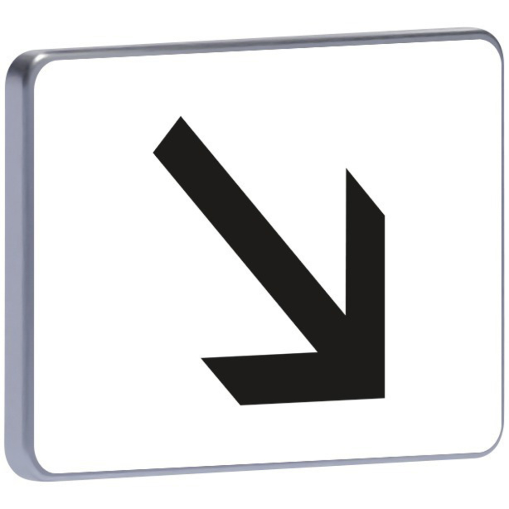 Panneau permanent M3a1 flèche en bas à droite 500x350 c2 TALIAPLAST - 527780