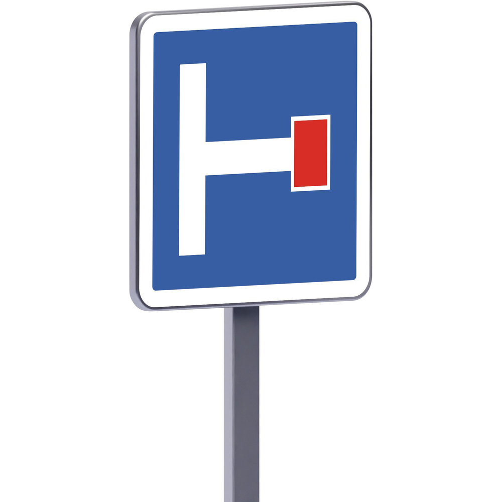 Panneau permanent C13b 500x500 c1 présignalisation d'une impasse TALIAPLAST - 528110