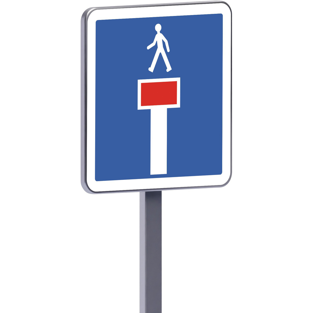 Panneau permanent C13c 500x500 c1 impasse uniquement accessible par les piétons TALIAPLAST - 528111