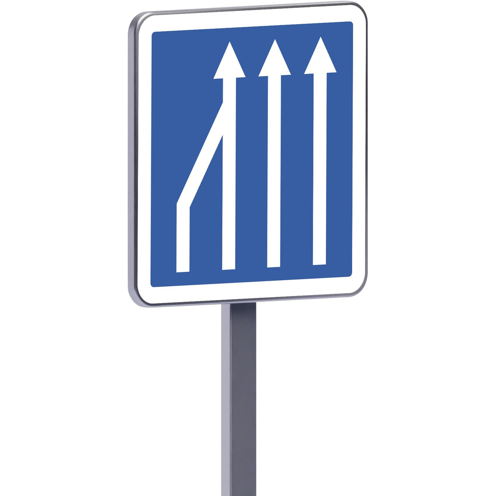 Panneau permanent C28 500x500 c2 réduction du nombre de voies sur une route TALIAPLAST - 528119