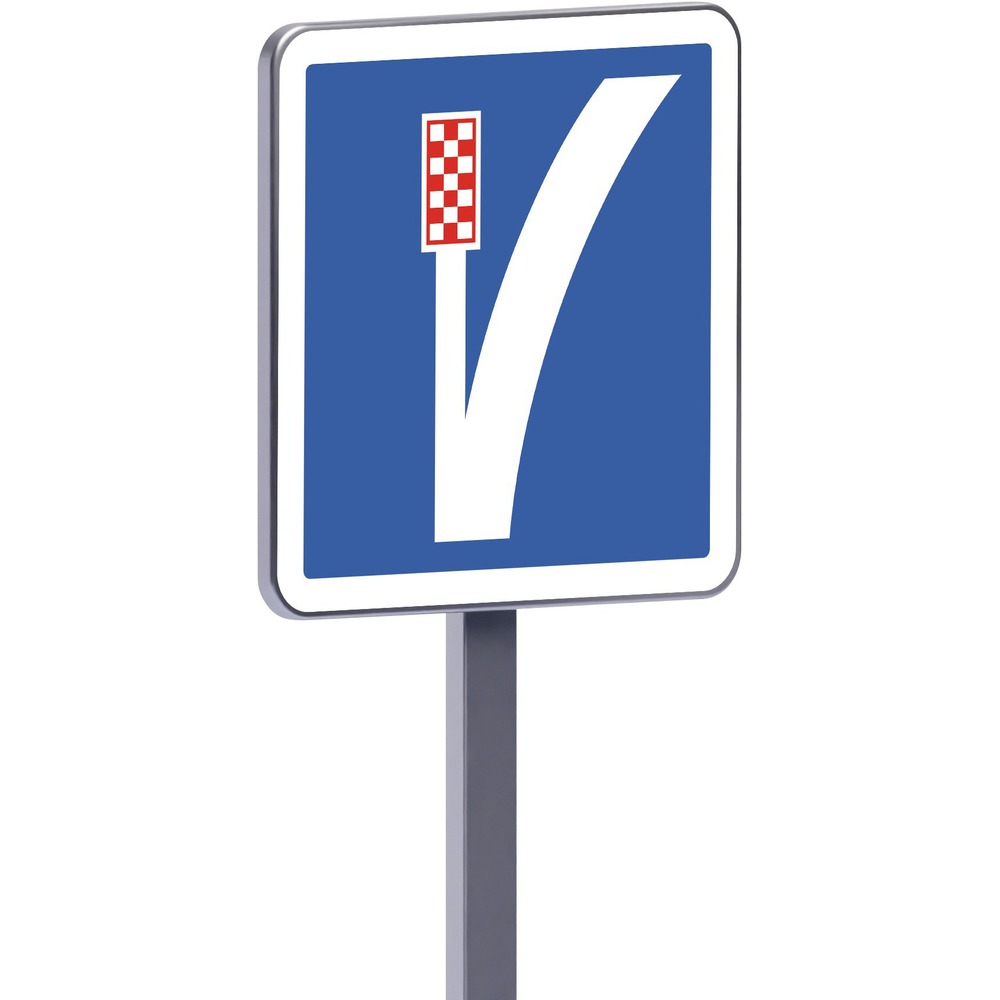 Panneau permanent C26b 500x500 c2 voie de détresse à gauche TALIAPLAST - 528168