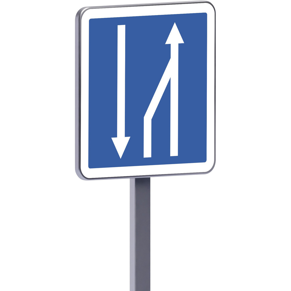 Panneau permanent C30 500x500 c2 fin d'un crénau de dépassement à trois voies TALIAPLAST - 528173