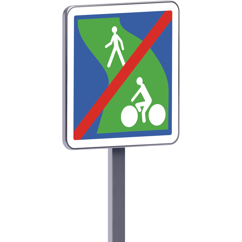 Panneau permanent C116 500x500 c1 fin de voies vertes réservées aux piétons et véhic. sans moteur TALIAPLAST - 528182