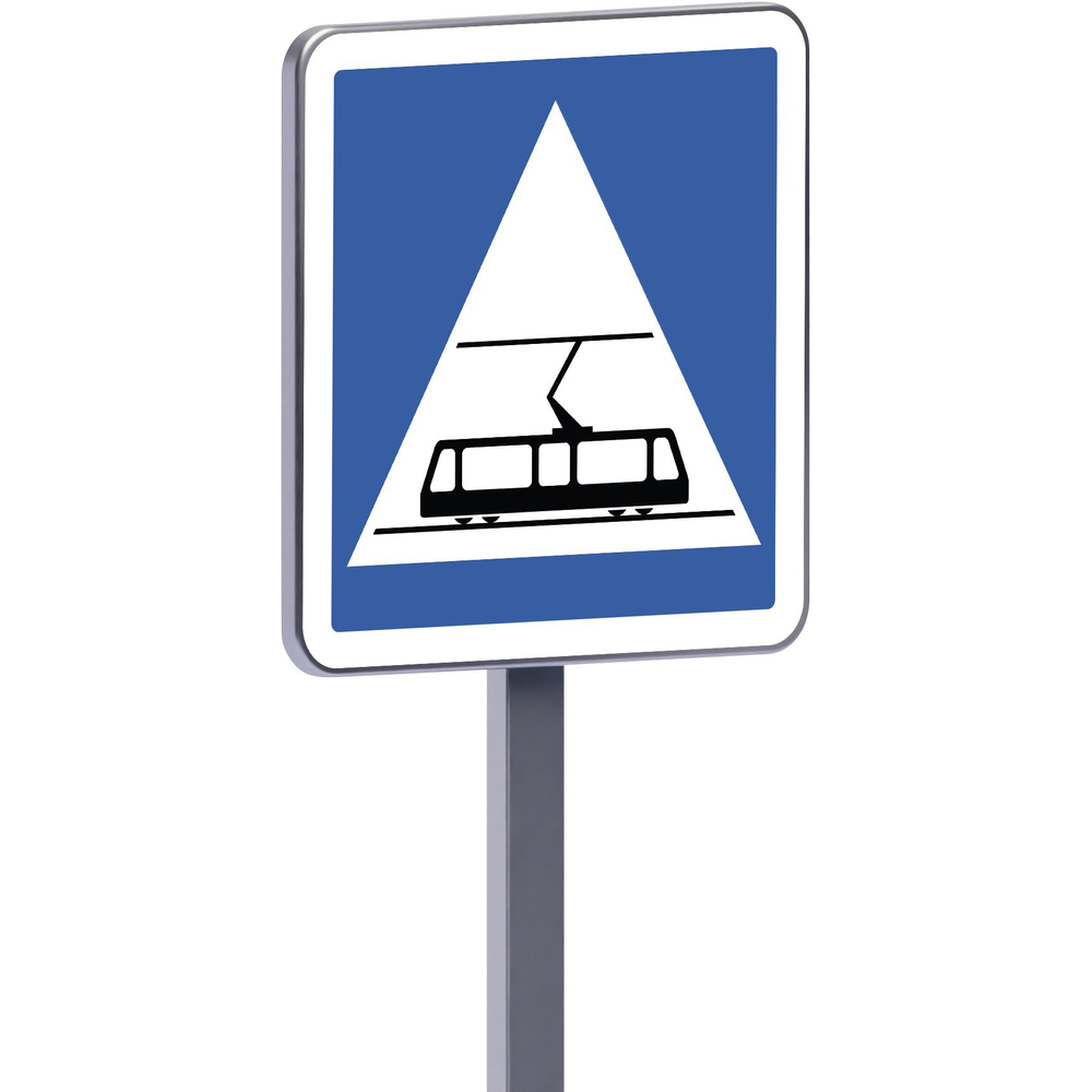 Panneau permanent C20c 700x700 c2 traversée de tranways TALIAPLAST - 528263