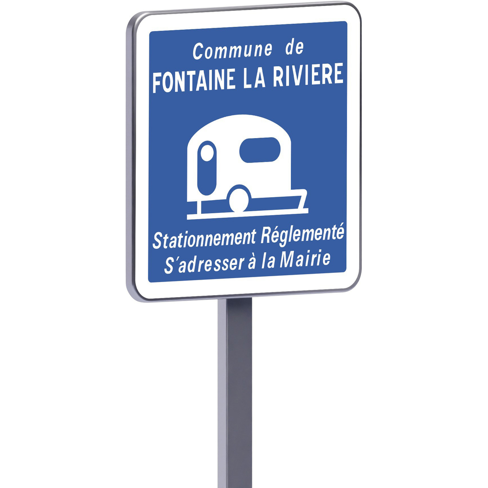 Panneau permanent C23 700x700 c2 stationnement réglementé pour les caravannes et autocaravanes TALIAPLAST - 528264