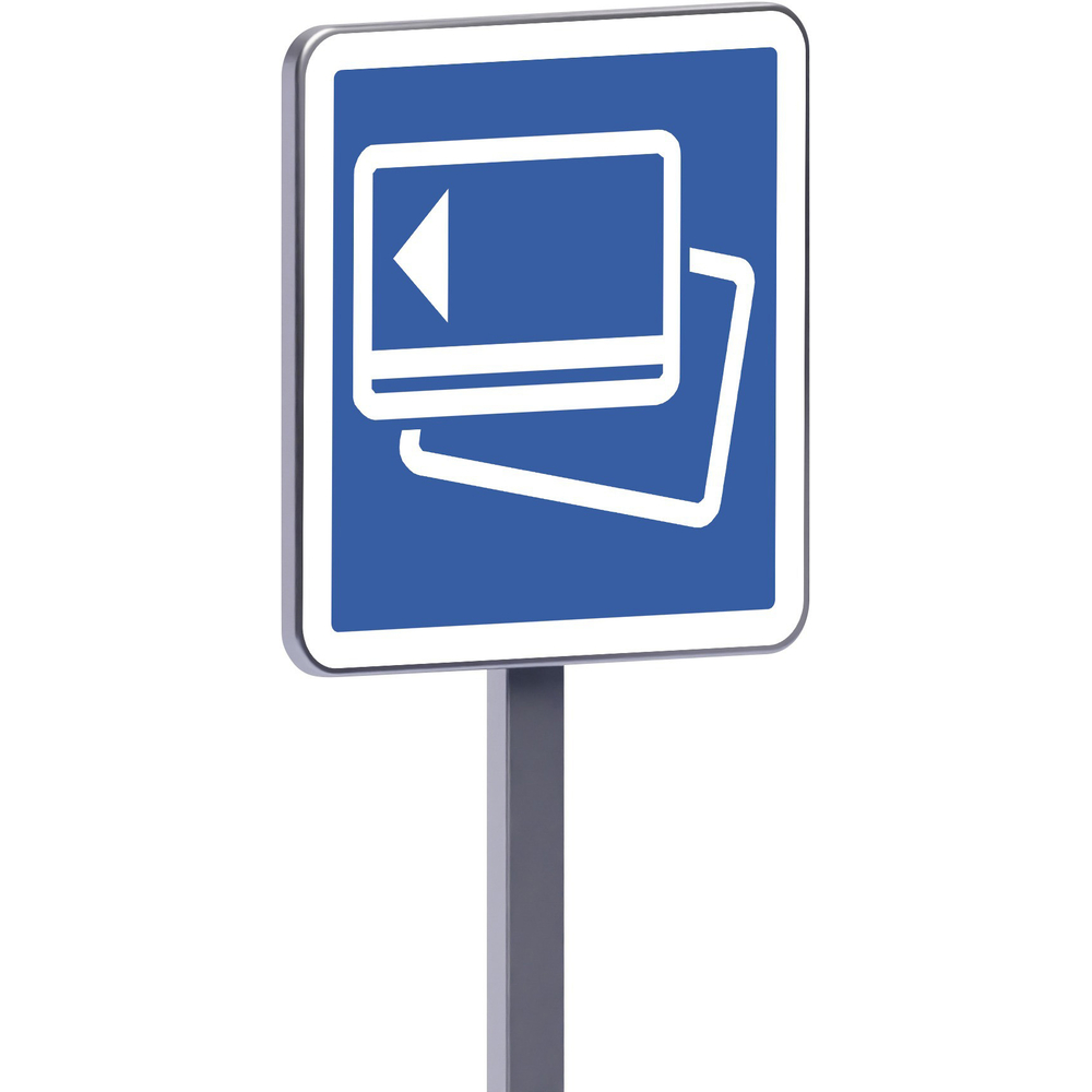 Panneau permanent C64b 700x700 c2 paiement par carte bancaire TALIAPLAST - 528277