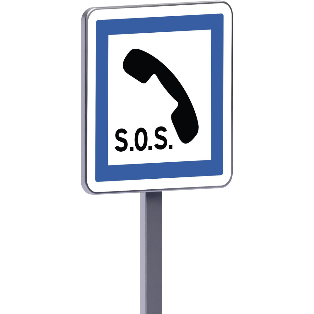 Panneau permanent Ce2a 500x500 c2 poste d'appel d'urgence TALIAPLAST - 528352