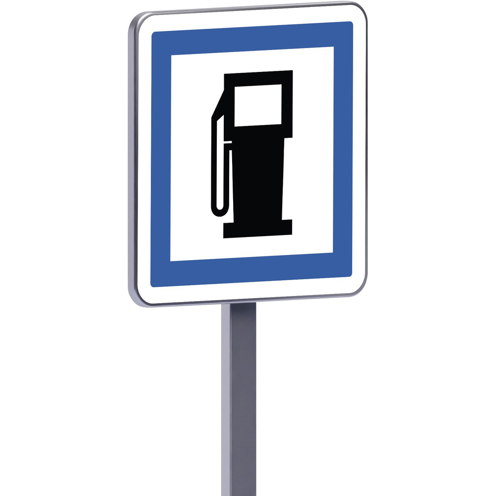 Panneau permanent Ce15a 500x500 c2 poste de distribution de carburant 7 sur 7 et 24 sur25 TALIAPLAST - 528369