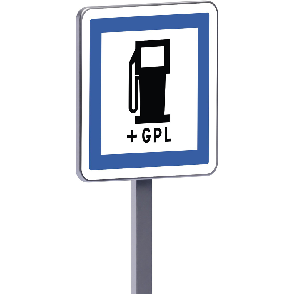 Panneau permanent Ce15c 500x500 c2 poste de distribution de carburant 7 sur 7 et 24 sur 24 gpl TALIAPLAST - 528370