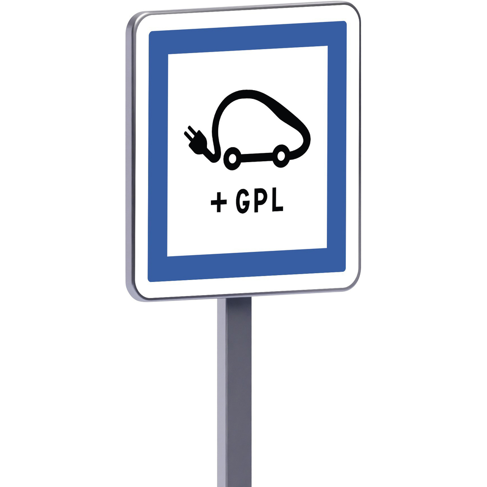 Panneau permanent Ce15j 500x500 c2 poste de recharge de véhicules élect. gpl 7sur7 et 24sur24 TALIAPLAST - 528374