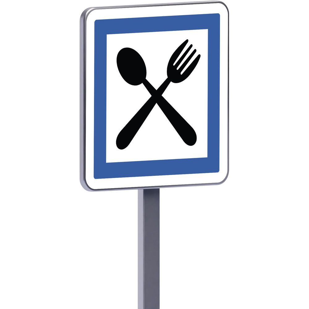 Panneau permanent Ce16 500x500 c2 restaurant ouvert 7 jours sur 7 TALIAPLAST - 528375