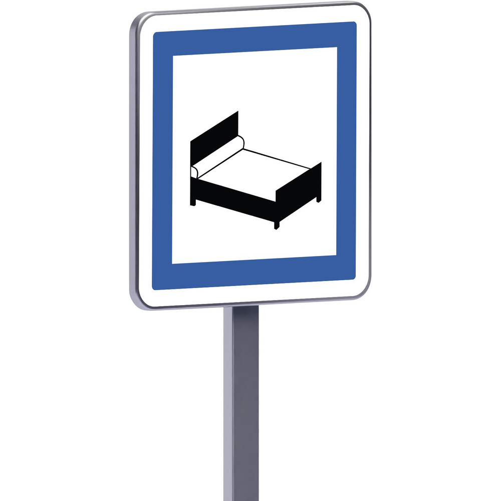 Panneau permanent Ce17 700x700 c1 hôtel ou môtel ouvert 7 jours sur 7 TALIAPLAST - 528426