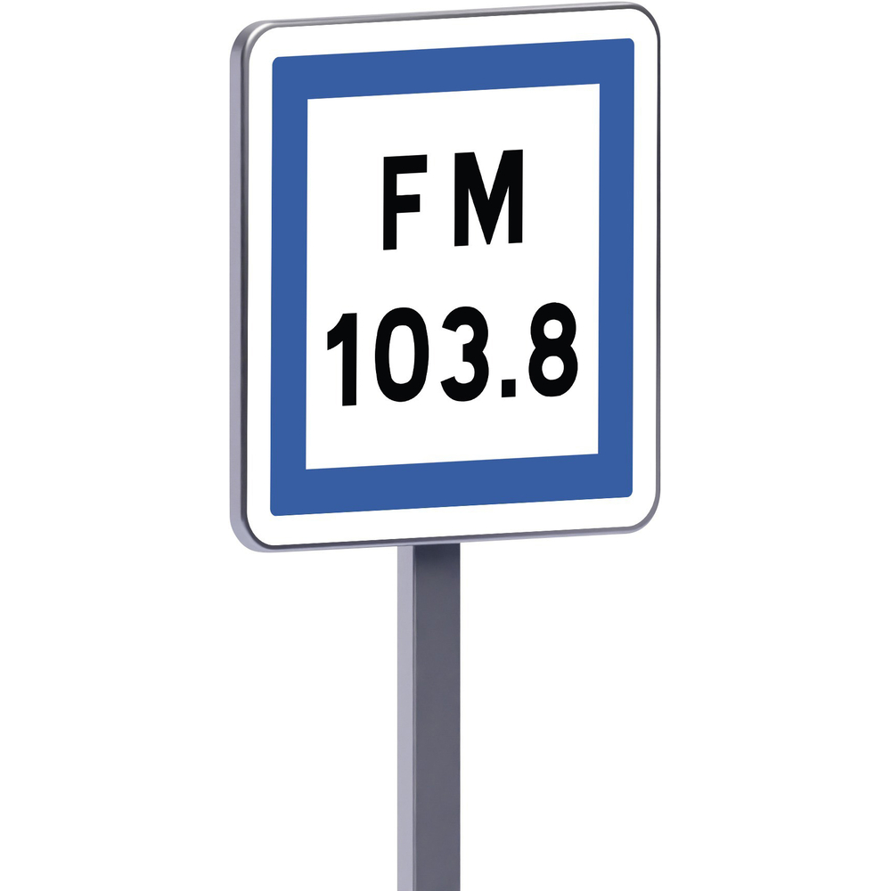 Panneau permanent Ce22 700x700 c2 fréquence radio dédiée circul. routière et l'état des routes TALIAPLAST - 528482