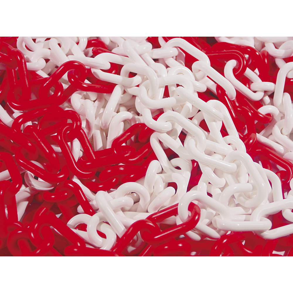 Chaine plastique 25m rouge et blanche numéro 10 TALIAPLAST - 530103