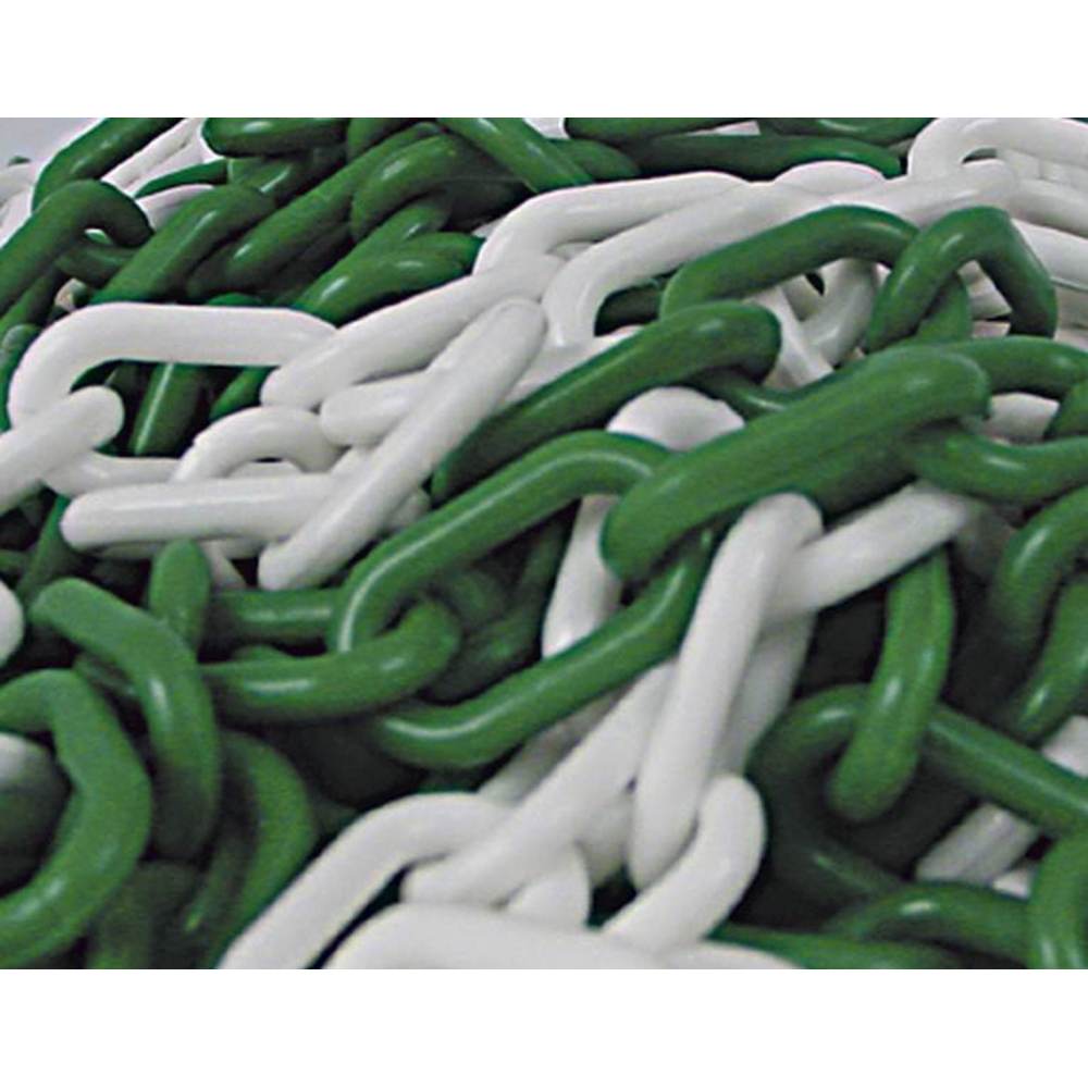 CHAINE PLASTIQUE VERTE/BLANCHE Nø6 (SAC DE 25M) TALIAPLAST - 530113