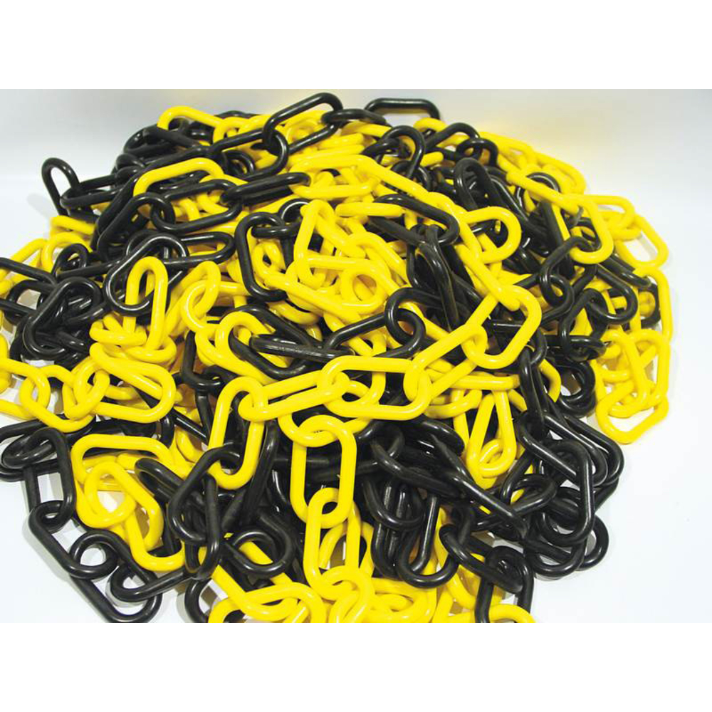 CHAINE PLASTIQUE JAUNE/NOIRE Nø6 (SAC DE 25M) TALIAPLAST - 530114