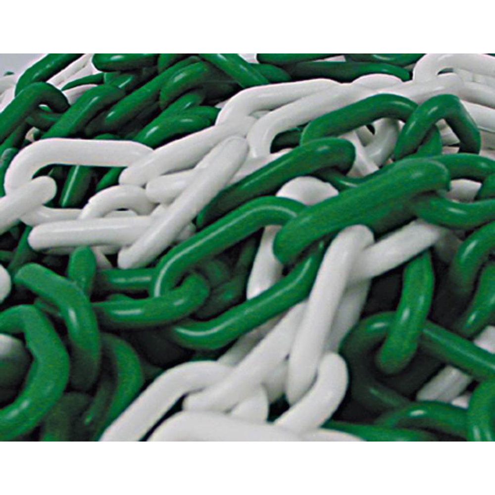 CHAINE PLASTIQUE BICOLORE VERTE ET BLANCHE Nø8 (SAC DE 25M) TALIAPLAST - 530115