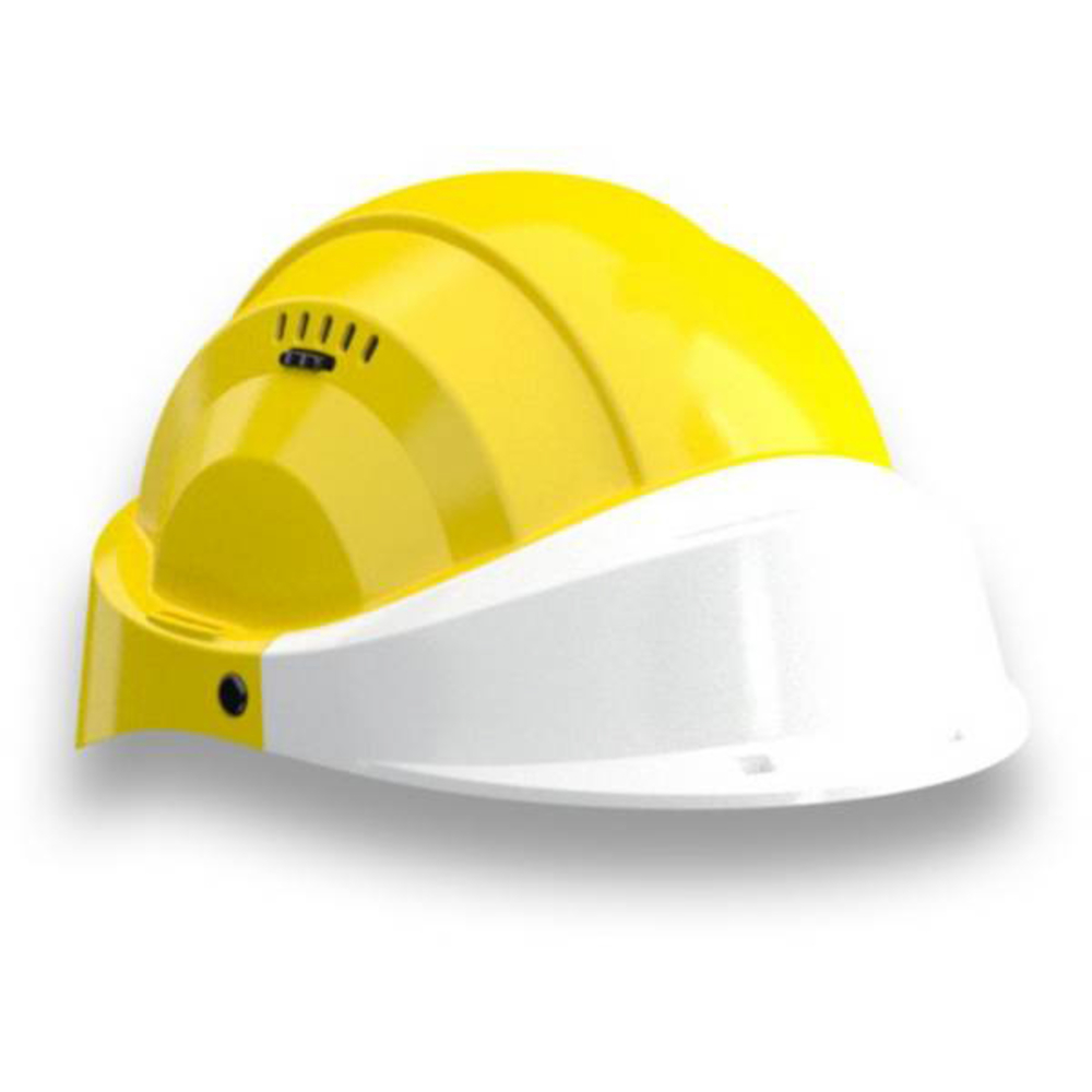 CASQUE 'ORIZON' JAUNE VISIERE BLANCHE TALIAPLAST - 563521