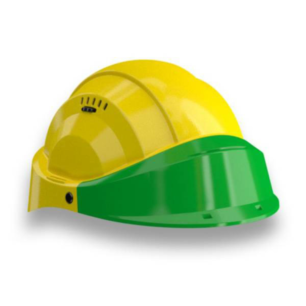 CASQUE 'ORIZON' JAUNE VISIERE VERTE TALIAPLAST - 563523