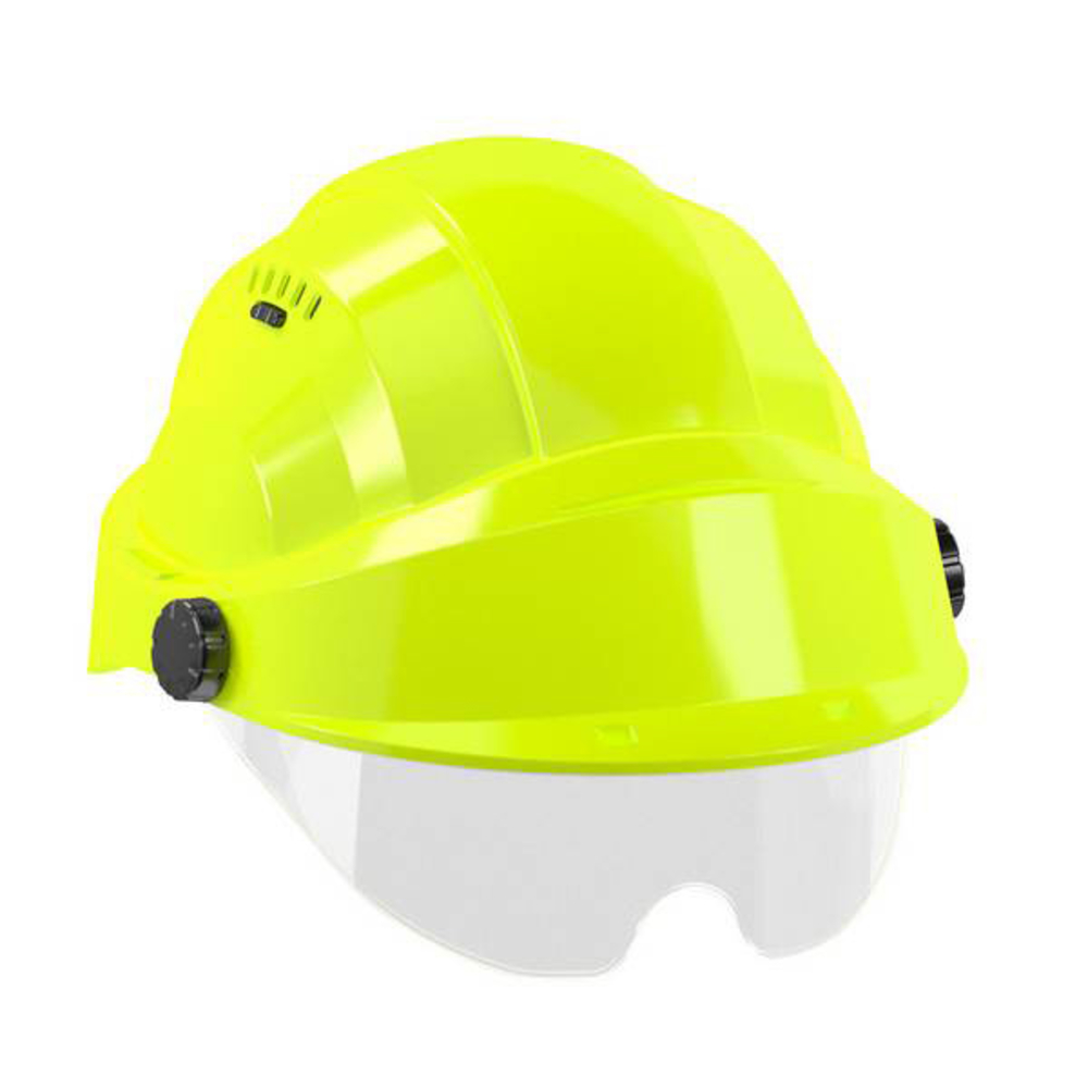 CASQUE 'ORIZON' FLUO JAUNE VISIERE FLUO JAUNE + LUNETTE TALIAPLAST - 563777