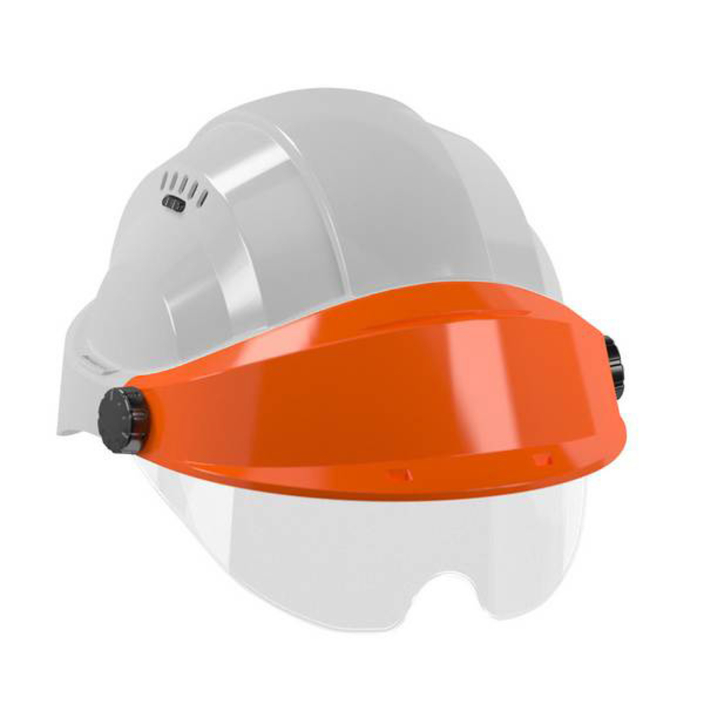 CASQUE 'ORIZON' GRIS VISIERE ORANGE AVEC LUNETTE TALIAPLAST - 563785