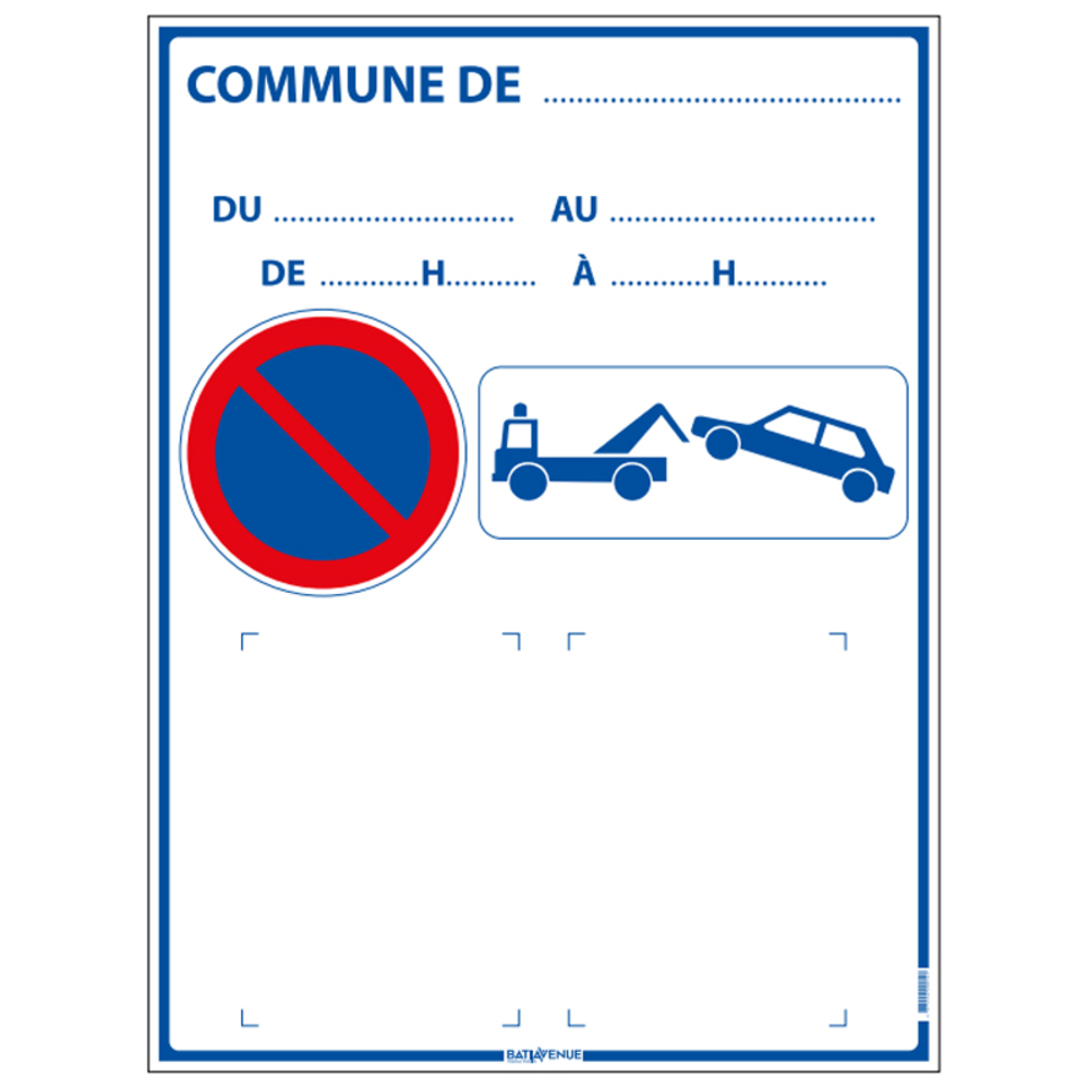 Panneau d'affichage Arrêté municipal 600 x 800 mm TALIAPLAST - 620014