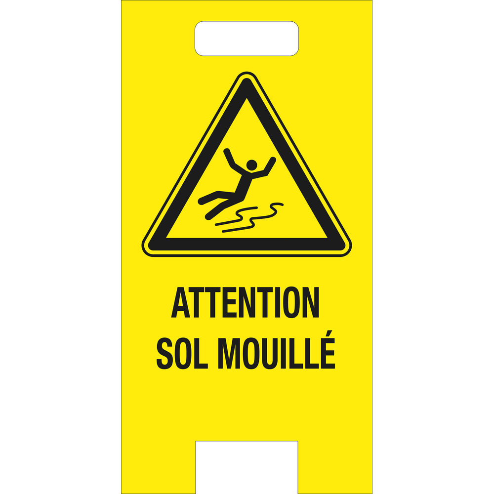 Chevalet de signalisation de danger 'Attention sol mouillé' TALIAPLAST - 620054