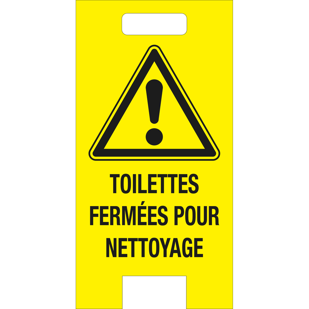Chevalet de signalisation de danger 'Toilettes fermées pour nettoyage' TALIAPLAST - 620057