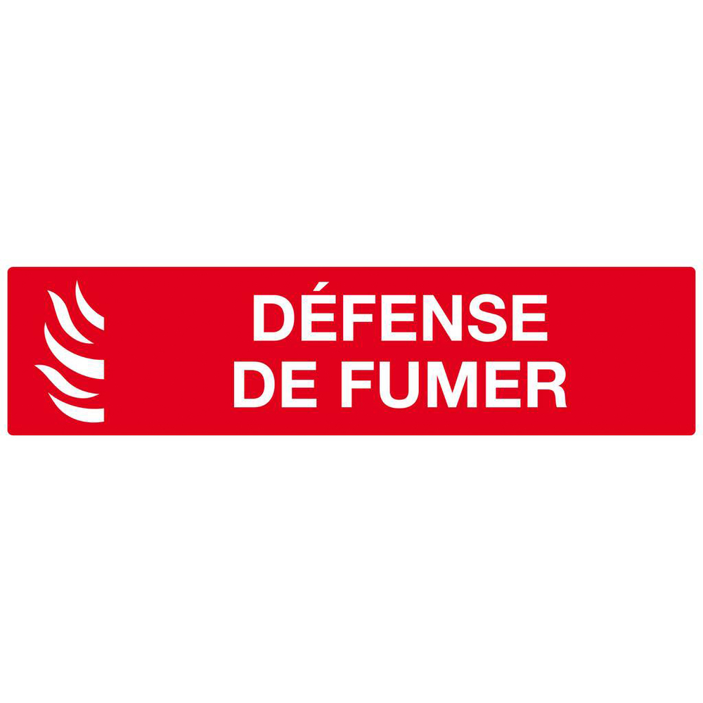 DEFENSE DE FUMER (INCENDIE) 200x52mm TALIAPLAST - 620118