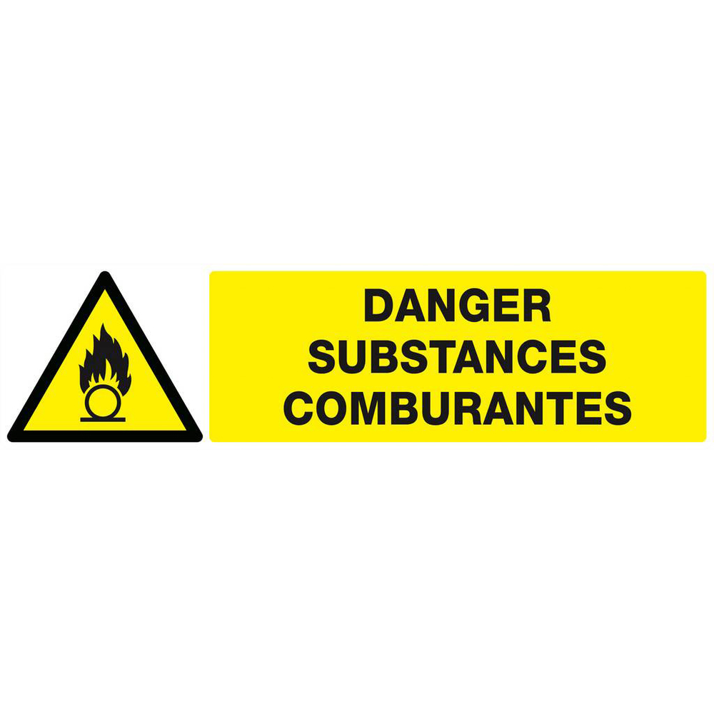 Panneau rigide DANGER, SUBSTANCES COMBURANTES 200x52mm TALIAPLAST - 620313