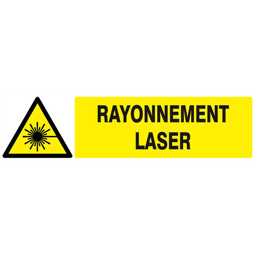 Panneau rigide DANGER, RAYONNEMENT LASER 200x52mm TALIAPLAST - 620316