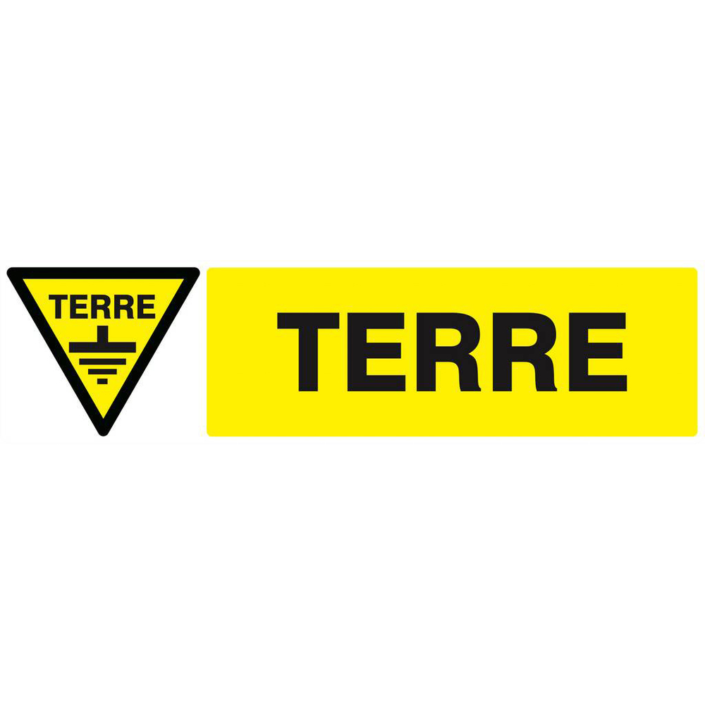 Panneau rigide DANGER TERRE 200x52mm TALIAPLAST - 620318