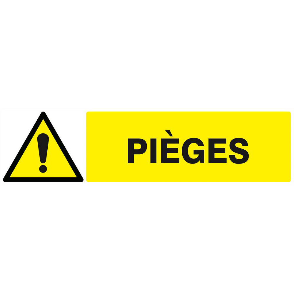 Panneau rigide DANGER PIEGES 200x52mm TALIAPLAST - 620321