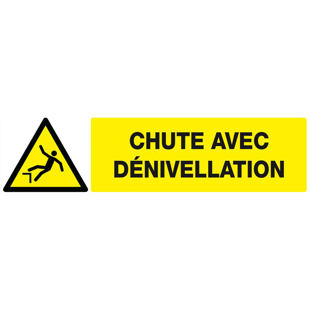 Panneau rigide DANGER, CHUTE AVEC DENIVELLATION 200x52mm TALIAPLAST - 620327