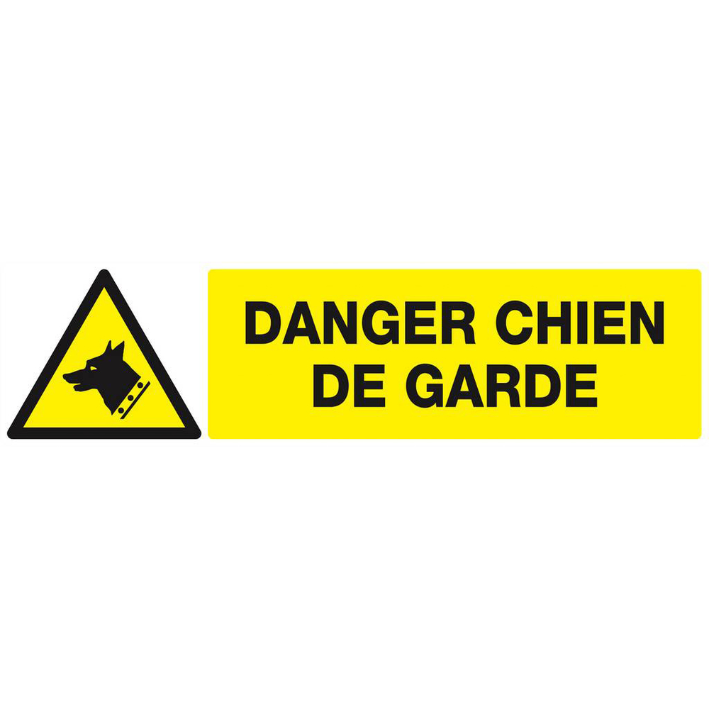Panneau rigide DANGER, CHIEN DE GARDE 200x52mm TALIAPLAST - 620330