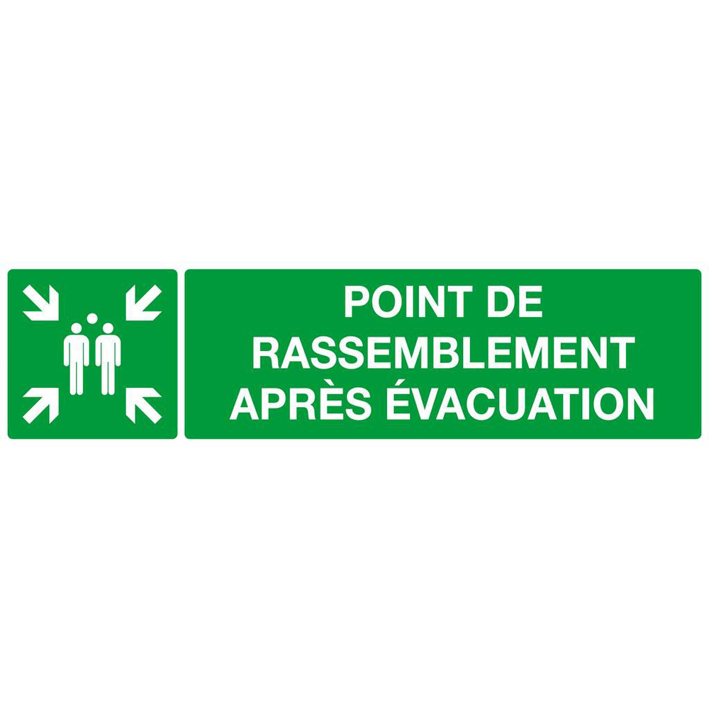 POINT DE RASSEMBLEMENT APRES EVACUATION 200x52mm TALIAPLAST - 620407