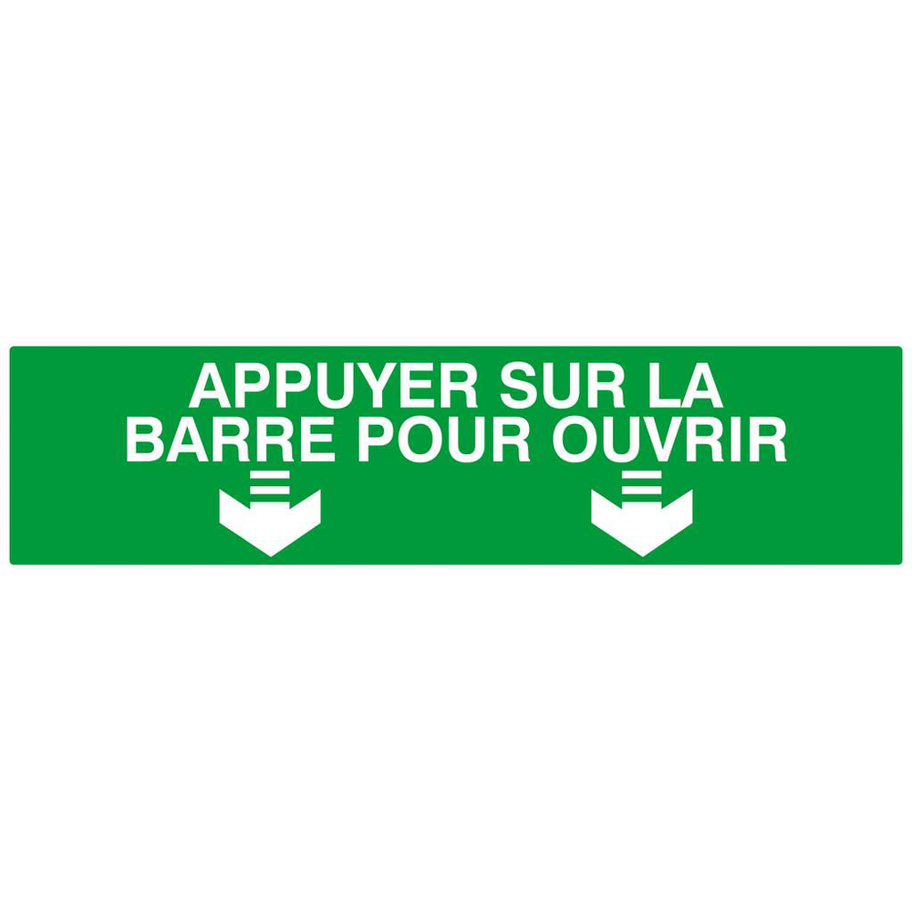 APPUYER SUR LA BARRE POUR OUVRIR 200x52mm TALIAPLAST - 620421