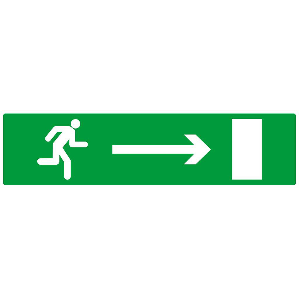 EVACUATION VERS SORTIE DROITE 200x52mm TALIAPLAST - 620424