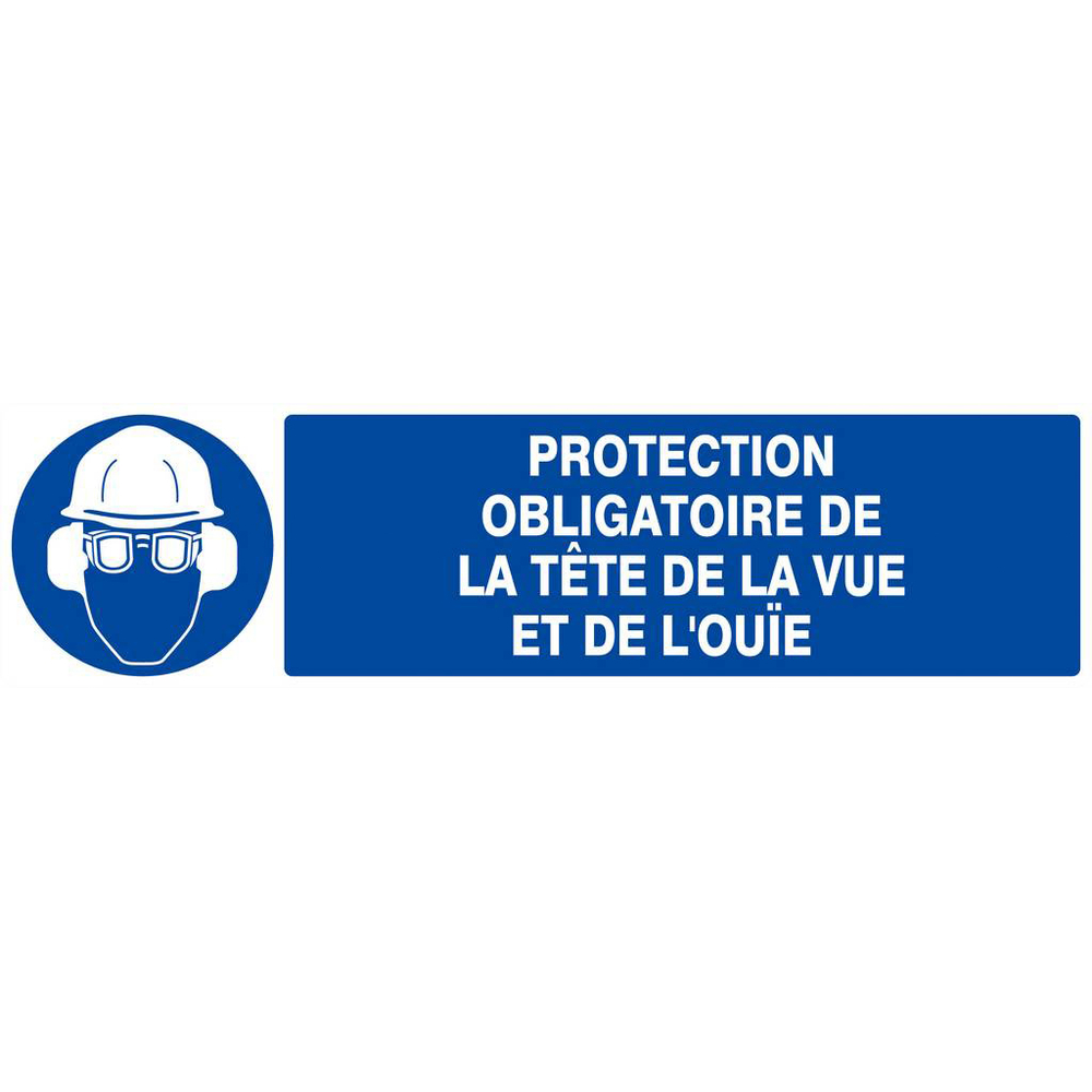 PROTECTION OBLIGATOIRE TETE/VUE/OUIE 200x52mm TALIAPLAST - 620501